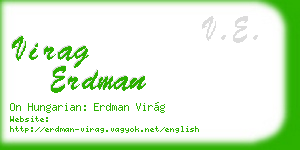 virag erdman business card